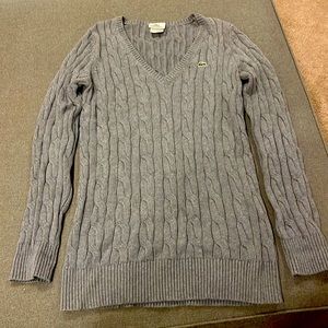 Gray V Neck Sweater